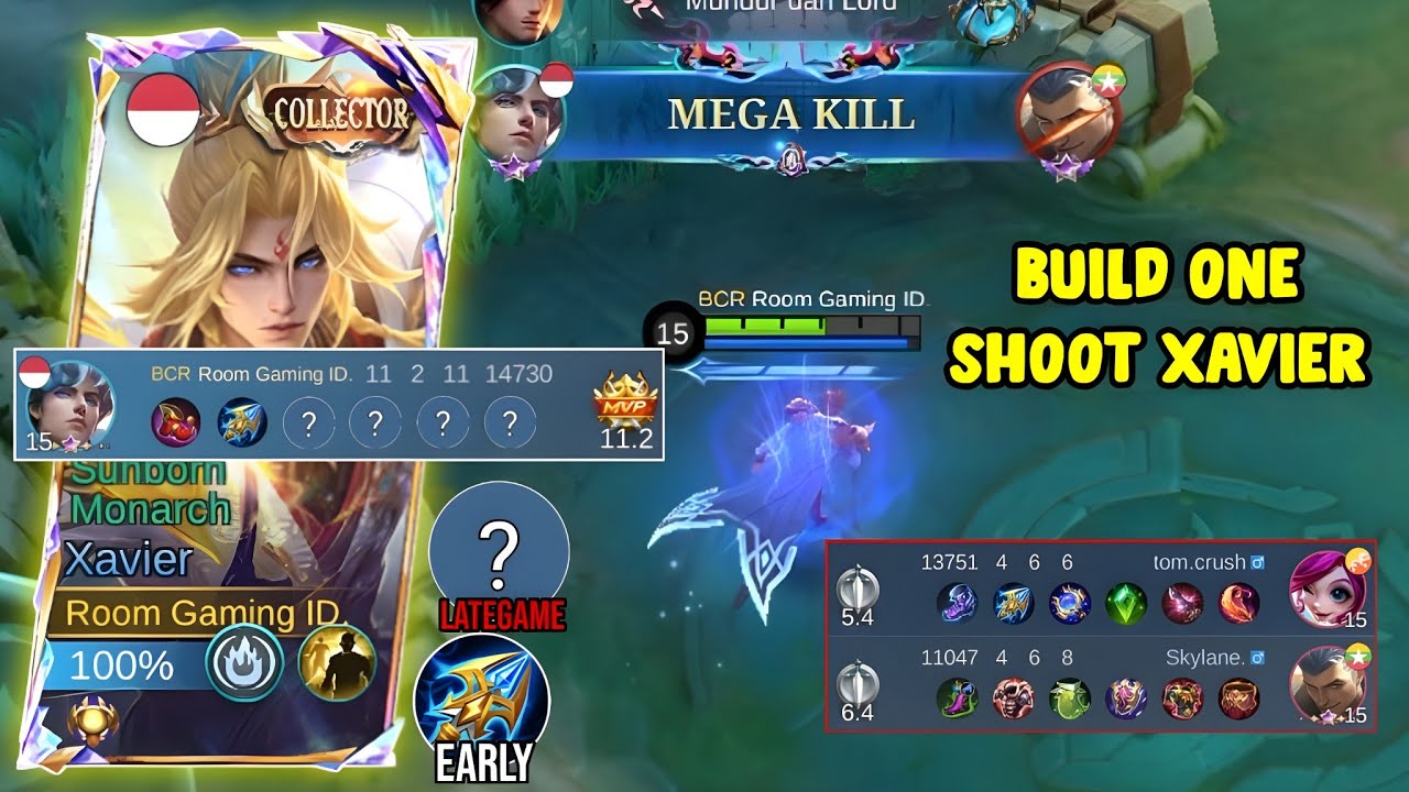 BUILD ONE SHOOT XAVIER || SETEBAL FREDRINN BISA SATU KALI HIT😱BUILD TERSAKIT XAVIER - MOBILE LEGENDS