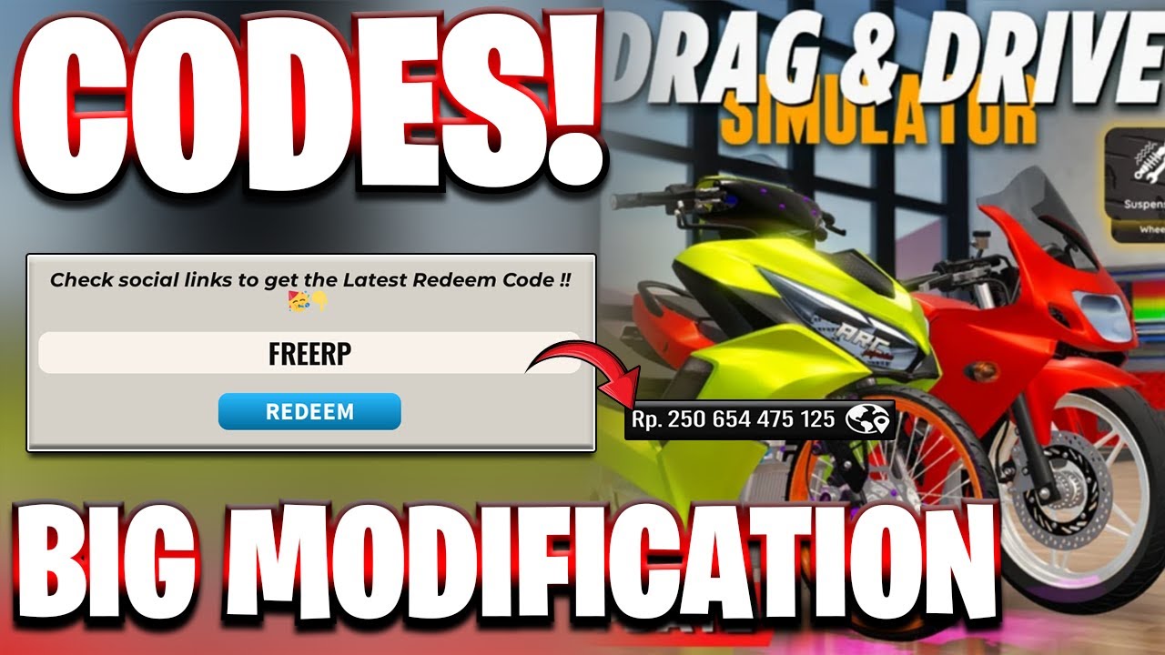 *🔥BIG MODIF* НОВЫЕ КОДЫ ОБНОВЛЕНИЯ BIG MODIF ДЛЯ СИМУЛЯТОРА ДРАГ-ДРАЙВА! КОДЫ СИМУЛЯТОРА ДРАГ-ДРАЙВА