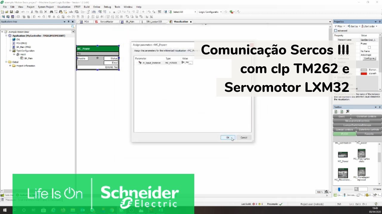 Comunicação Sercos III com clp TM262 e Servomotor LXM32 | Schneider Electric Brasil