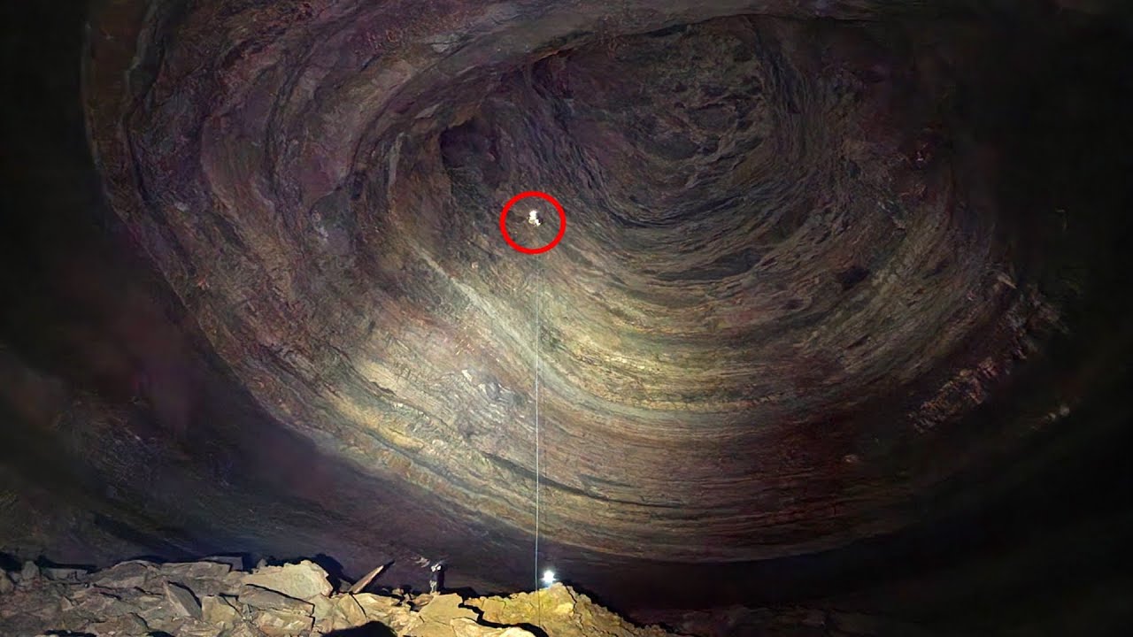 Raw Footage-Climbing 205FT Out Of The Largest Cave Room In The USA