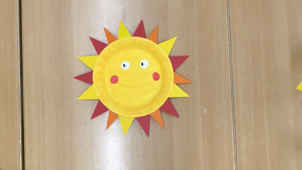 Bastelangebot: Pappteller-Sonne
