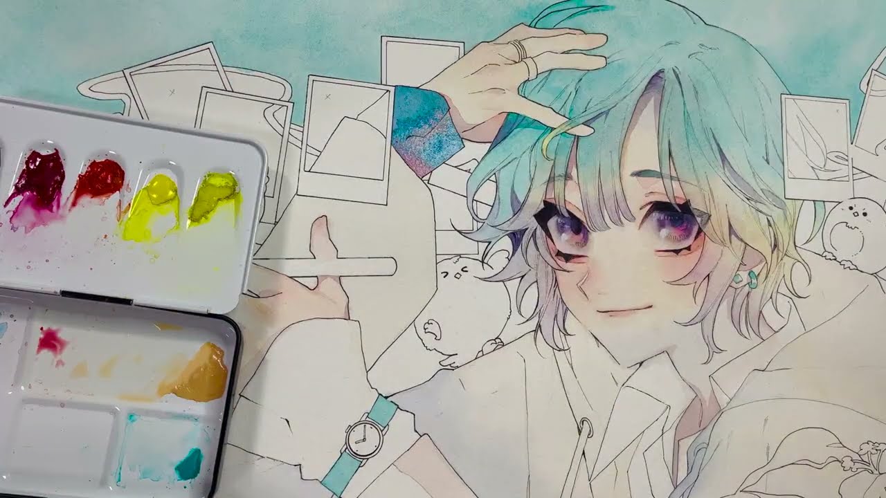 【イラストレーター時雨さん】イラスト着彩メイキング -2023年度募集パンフレット表紙-