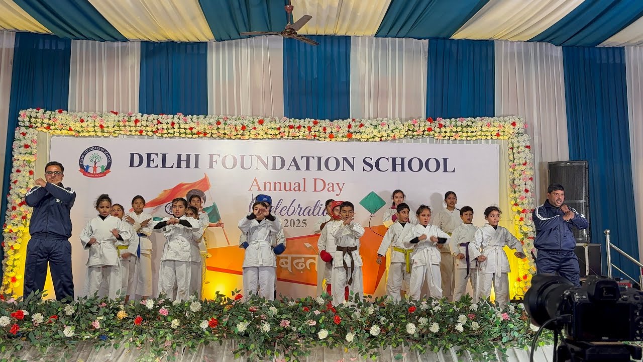 Delhi Foundation School Annual function karate performance 