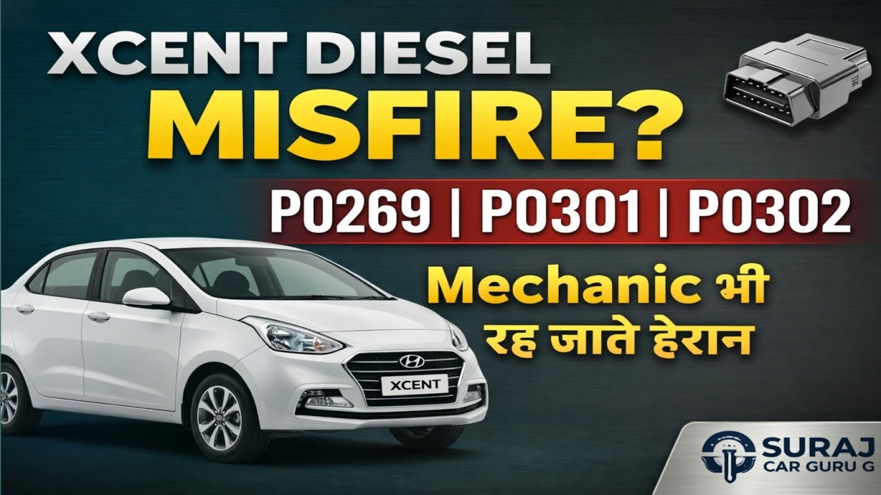 Hyundai Xcent Diesel Engine Missing & Pickup Problem | P0301 P0302 P0269 Fault Codes Solution
