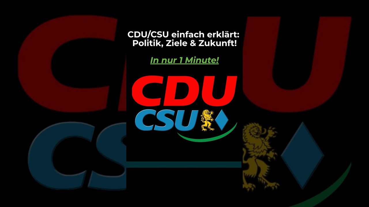 Ep.: 06 - Politik in Deutschland: CDU/CSU in 1'  (German Subtitles)