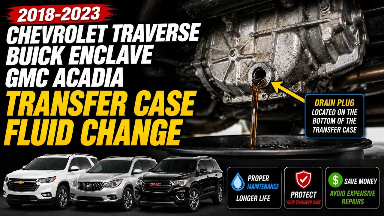 2020 Chevrolet Traverse Buick Enclave GMC Acadia Transfer Case Fluid Change
