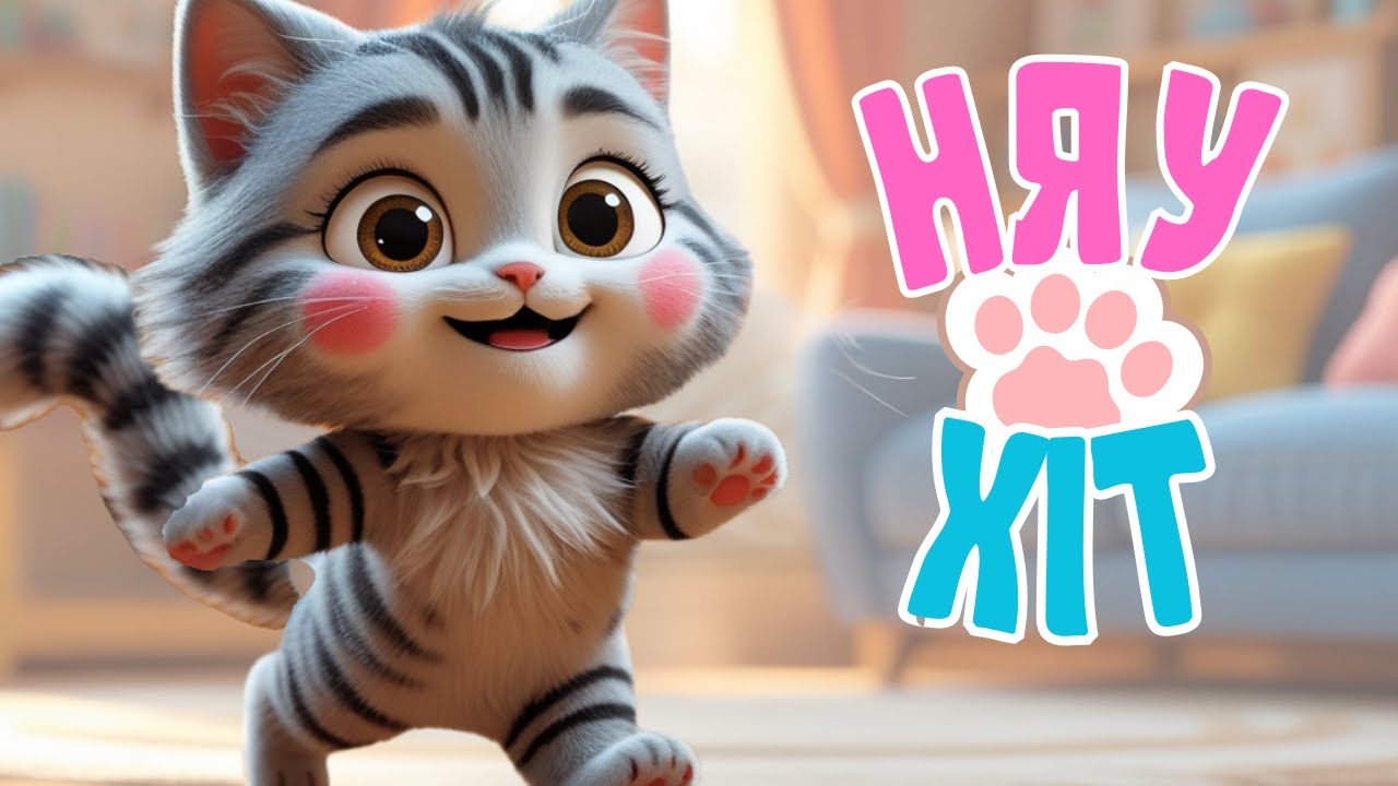 Няу-Хіт! 🐱 Весела дитяча пісенька для малят! Дитячі пісні українською мовою. Знайченята.