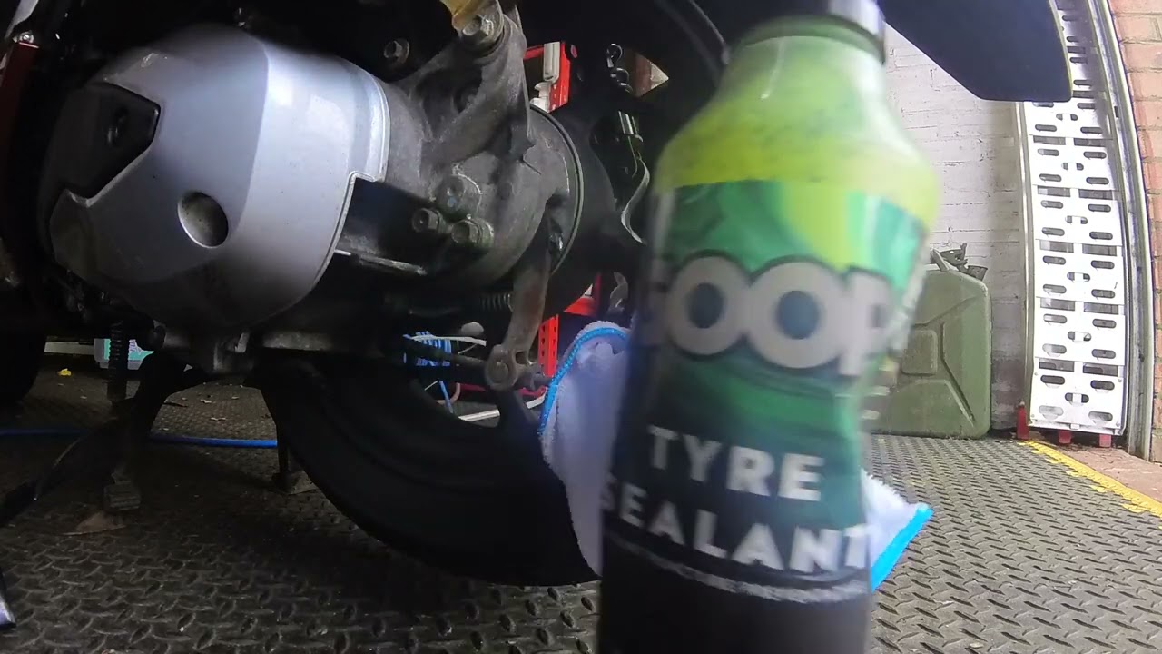 Tyre puncture prevention using Goop!