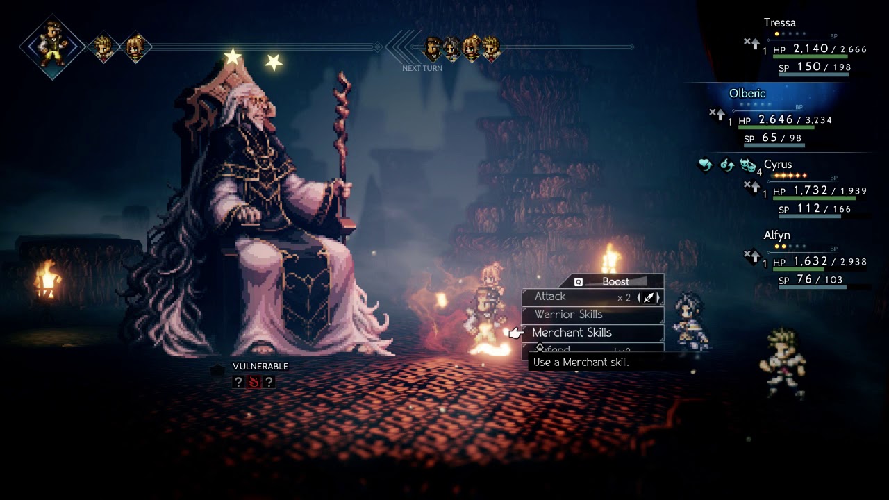 Octopath Traveler - Dreisang Fight No Secret Jobs (lots of cheese)