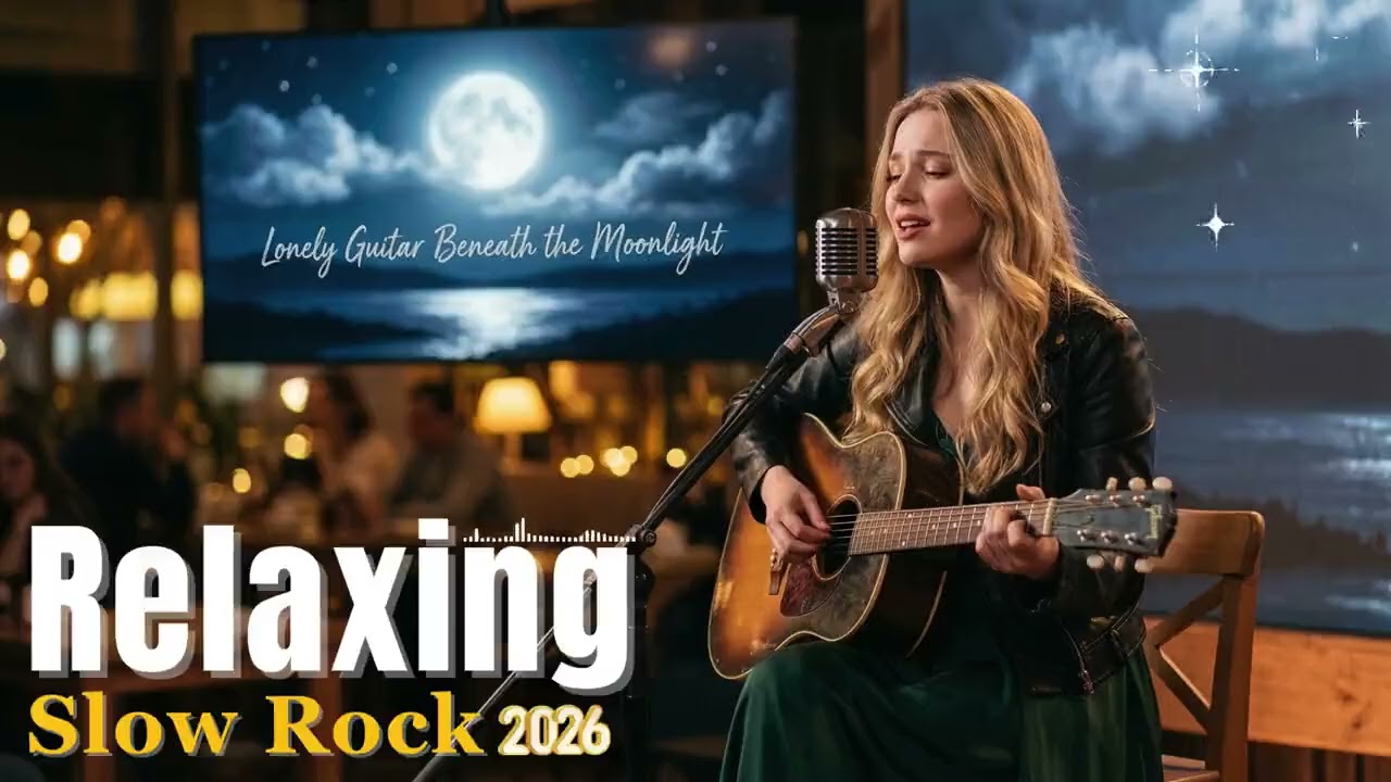 Lonely Guitar Beneath the Moonlight – Relaxing Electric Guitar Slow Rock
