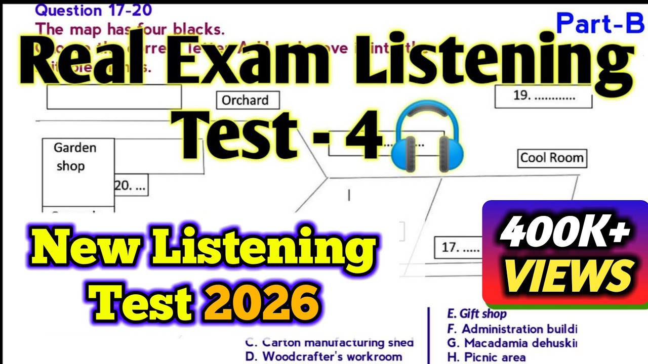 VERY HARD LISTENING TEST 2026 | BC & IDP REAL IELTS LISTENING TEST 2026 #listening  #ieltslistening