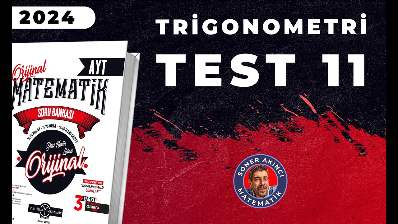 Trigonometri  TEST 11 | ORİJİNAL AYT SORU BANKASI | #yks2024