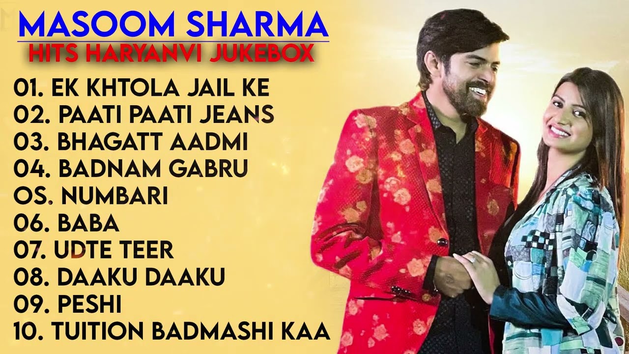 Masoom Sharma Jukebox   Latest Haryanvi Song 2025   New Song  Masoom Sharma All Song   Badmashi Song