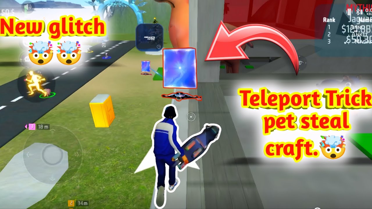 STEAL A PET GLITCH TELEPORT TRICK 🤯FREE FIRE CRAFTLAND MAP NEW GLITCH HACK | NEW PET CHORI TRICK 