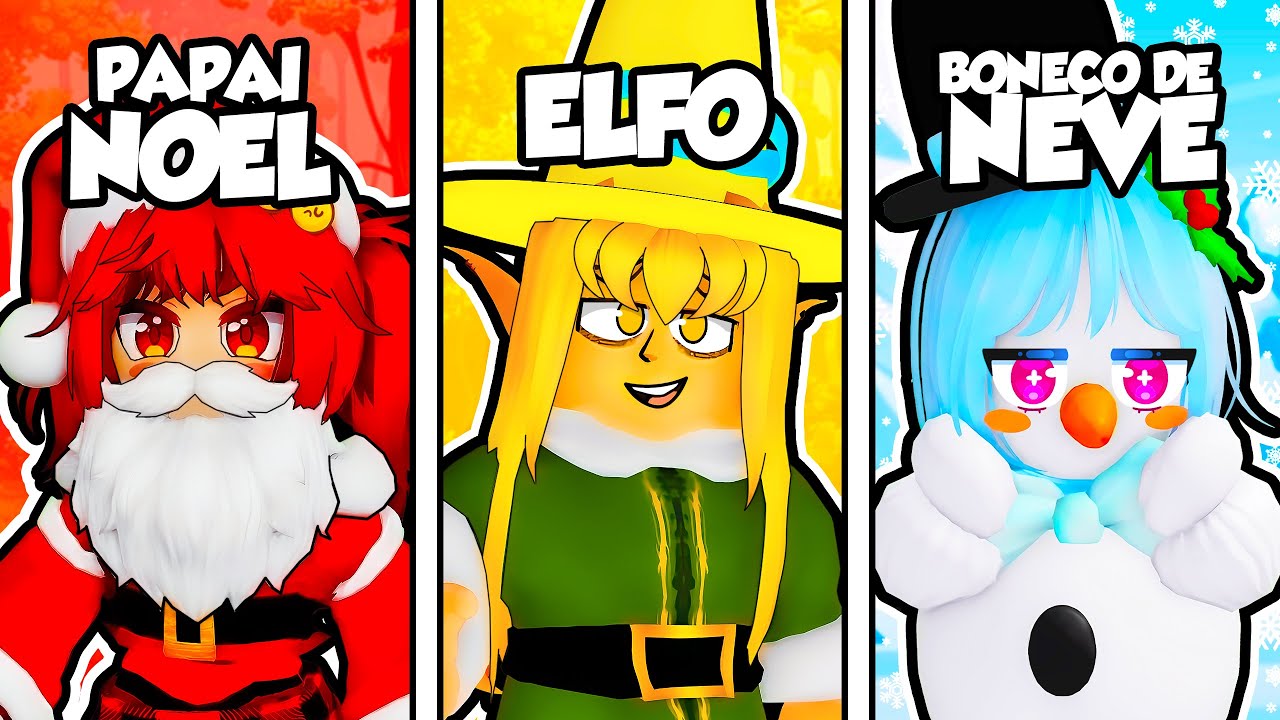 Nos vestimos de PERSONAGENS de NATAL no Criando Skins do Roblox