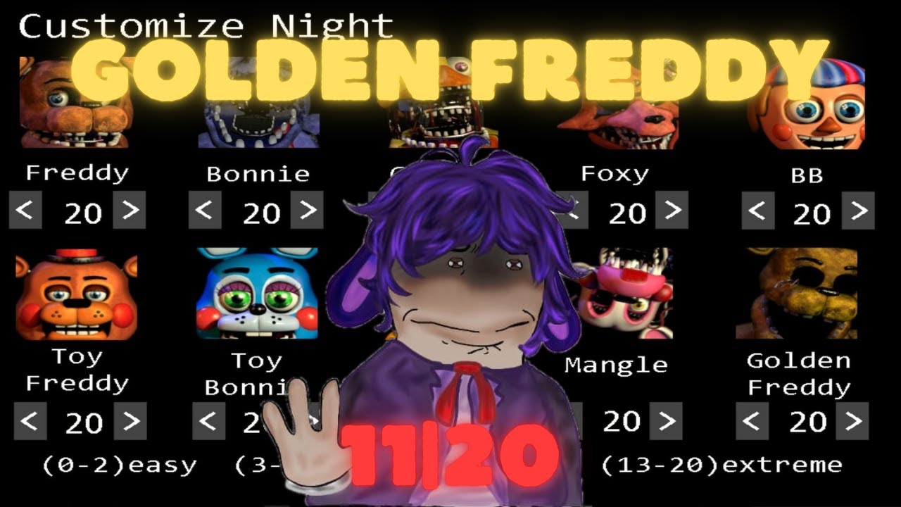 LA NOCHE MÁS DIFICIL DE FNAF 2 (Golden Freddy) 🐻🟡