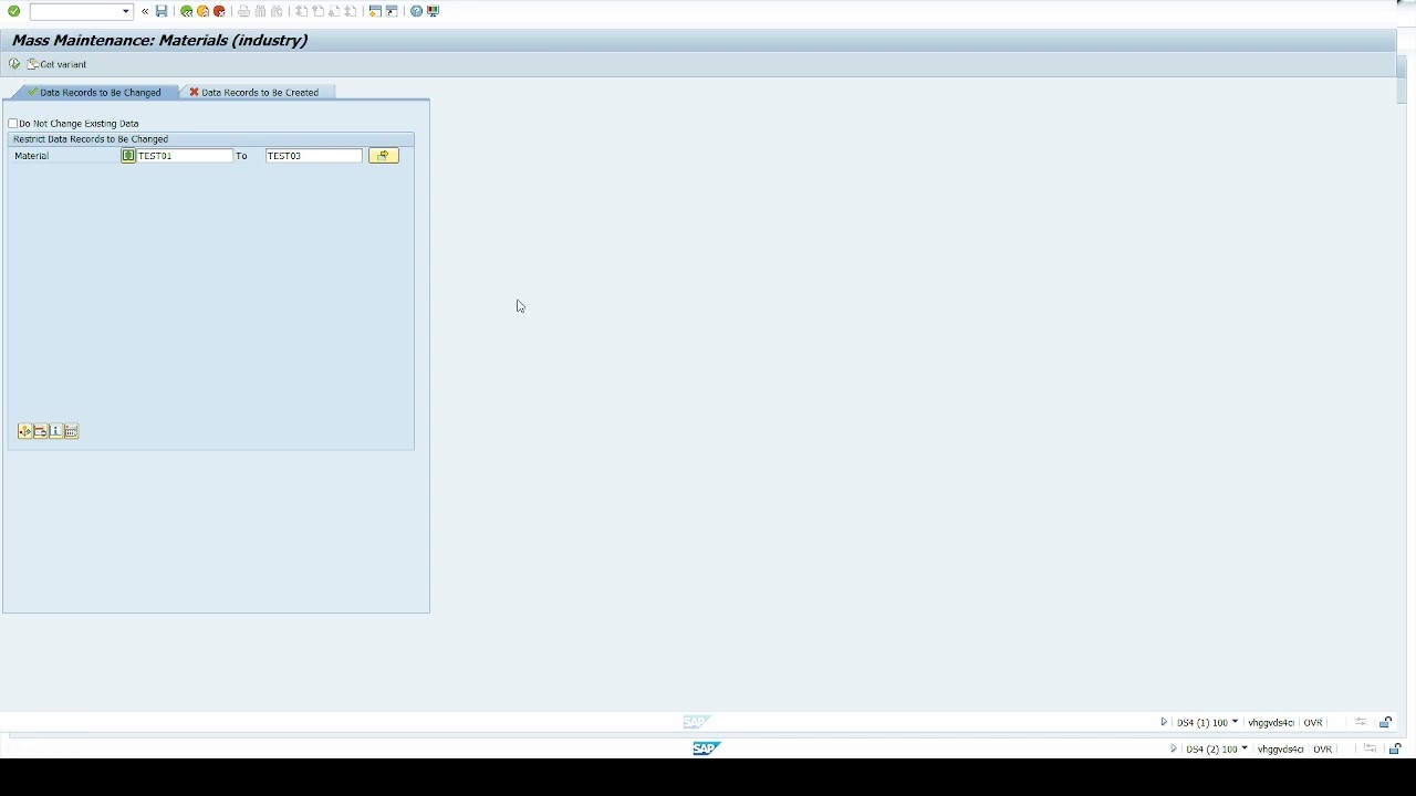 How to do mass change Sap MM17