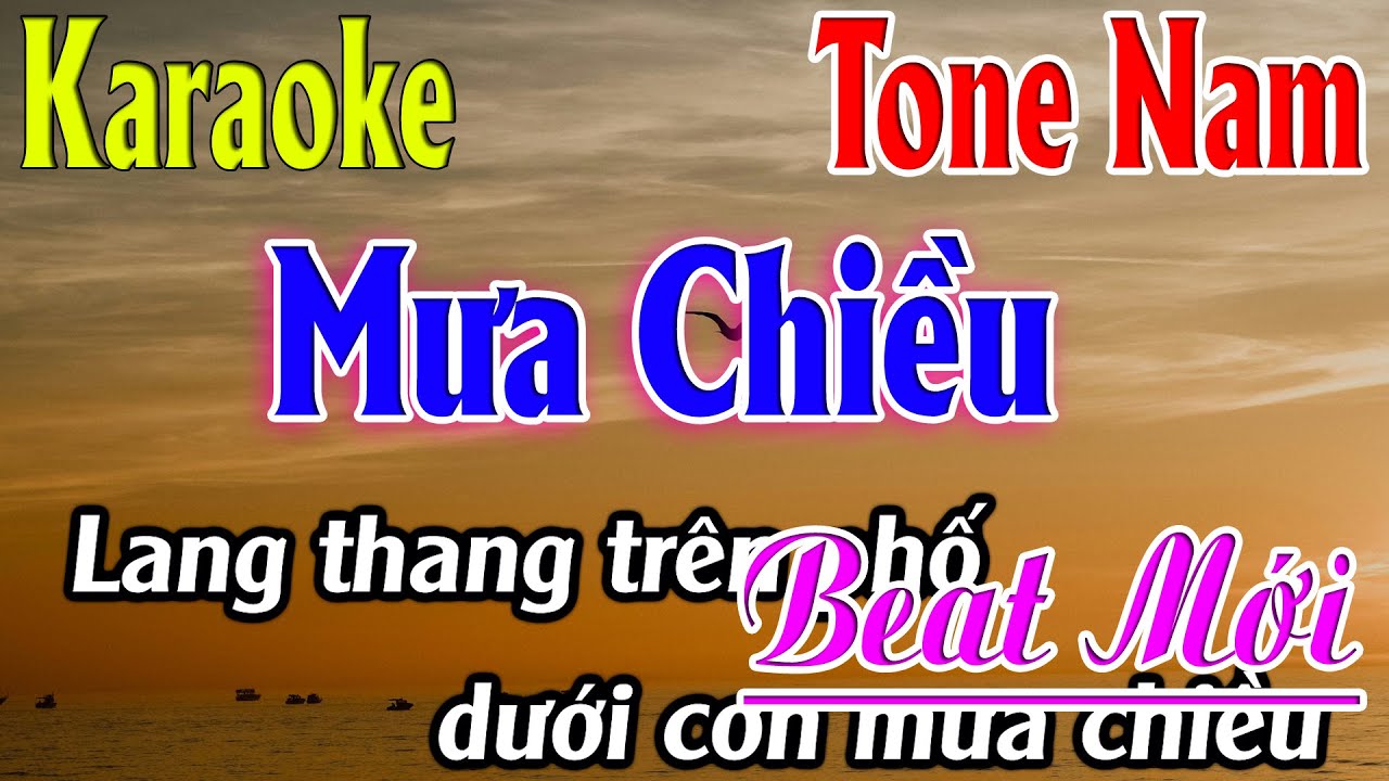 Mưa Chiều Karaoke Tone Nam ( Cm ) Beat Mới | Karaoke Lâm Organ
