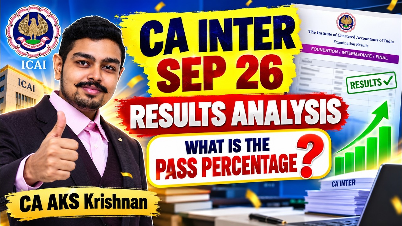 CA inter sep 26 result analysis and pass percentage