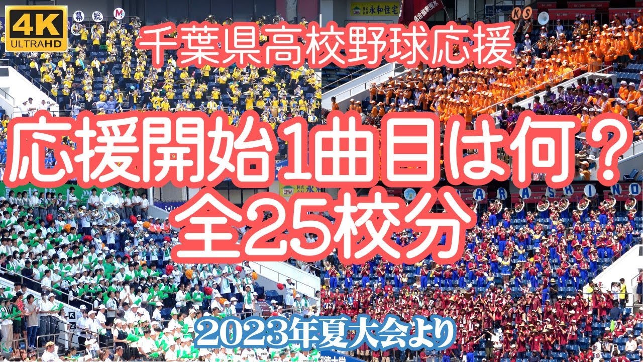 【全25校】高校野球 応援開始1曲目は何を選択した？吹奏楽王国千葉県らしい色んなパターン！（千葉県高校野球応援2023）