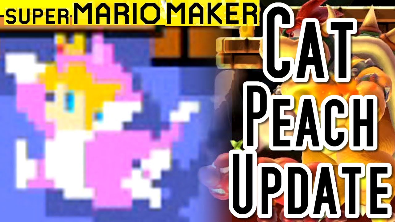 Super Mario Maker CAT PEACH Update, New Courses & Amiibo (Wii U)