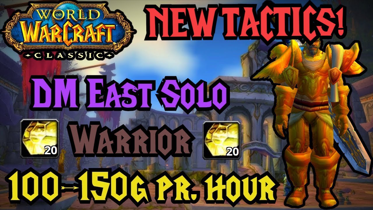 WOW Classic - Warrior solo Dire Maul East improved (jumpruns)