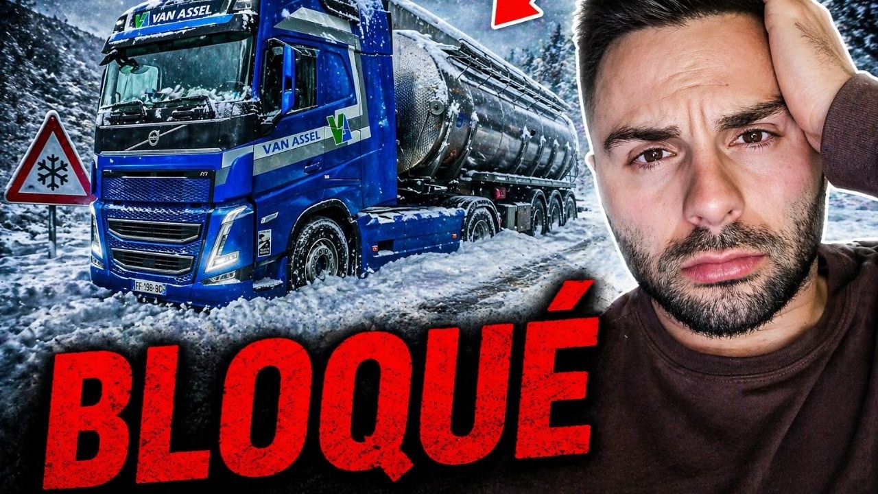 Routier bloqué par la neige : une journée impossible sur la route