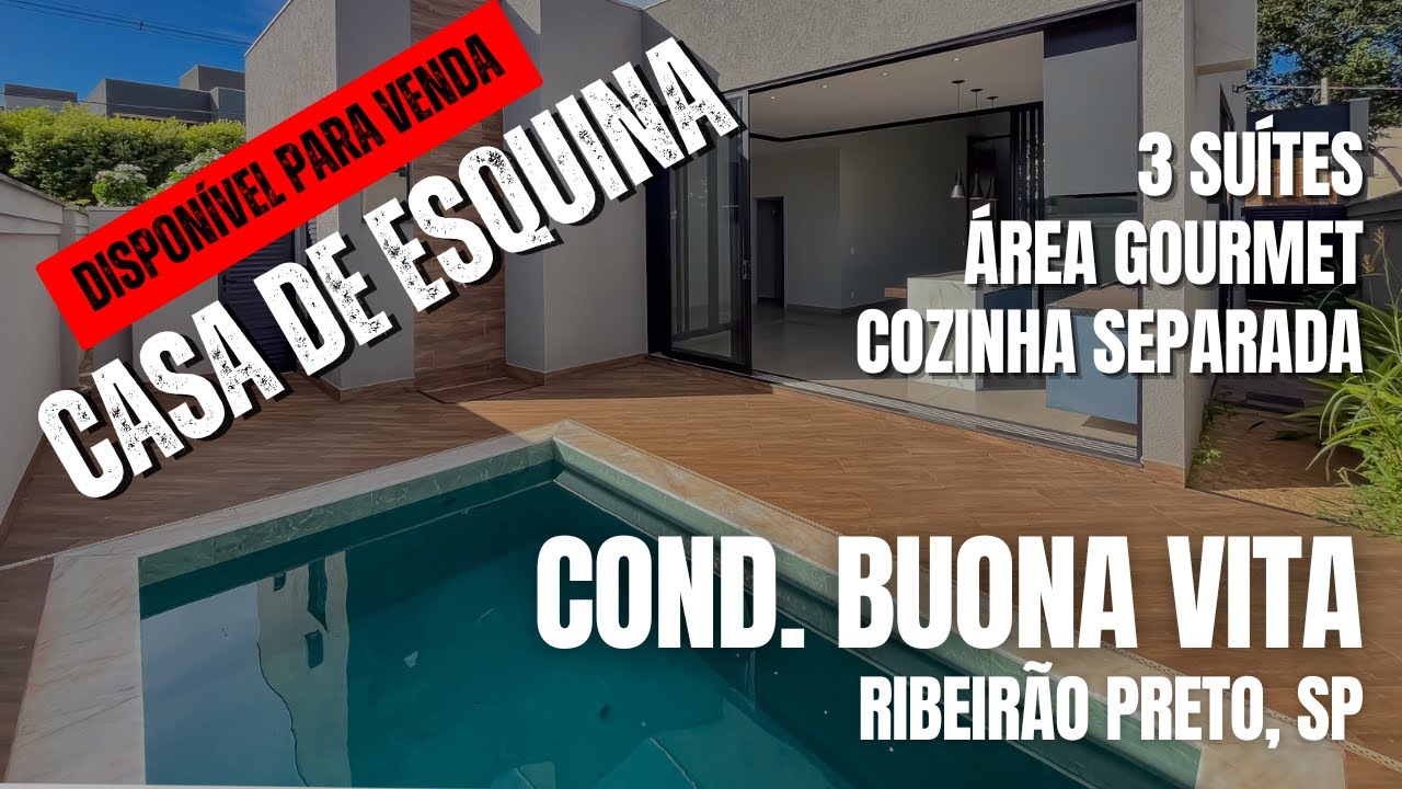 📢 CASA TÉRREA À VENDA EM CONDOMÍNIO BUONA VITA RIBEIRÃO - R$ 1.780.000,00 - RIBEIRÃO PRETO/SP
