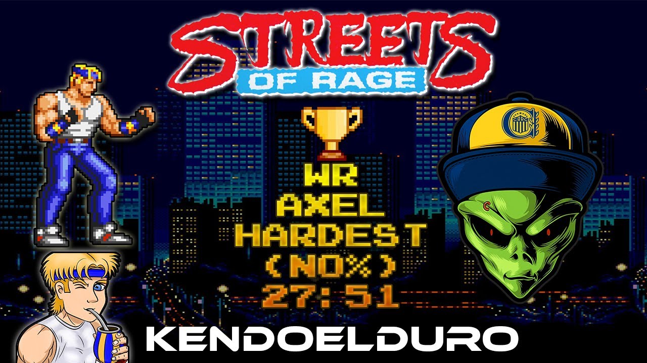 Streets of Rage - Speedrun - WR - Axel - Hardest (No%) - 27:51/27:45