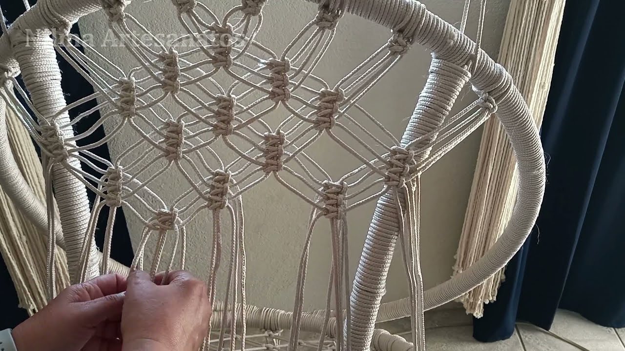 MACRAMÉ - CADEIRA SUSPENSA 2ª PARTE PASSO A PASSO