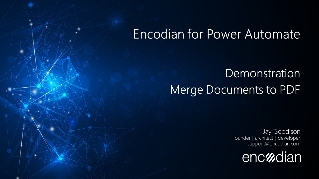 Объединяйте документы в PDF с помощью Power Automate и Encodian.