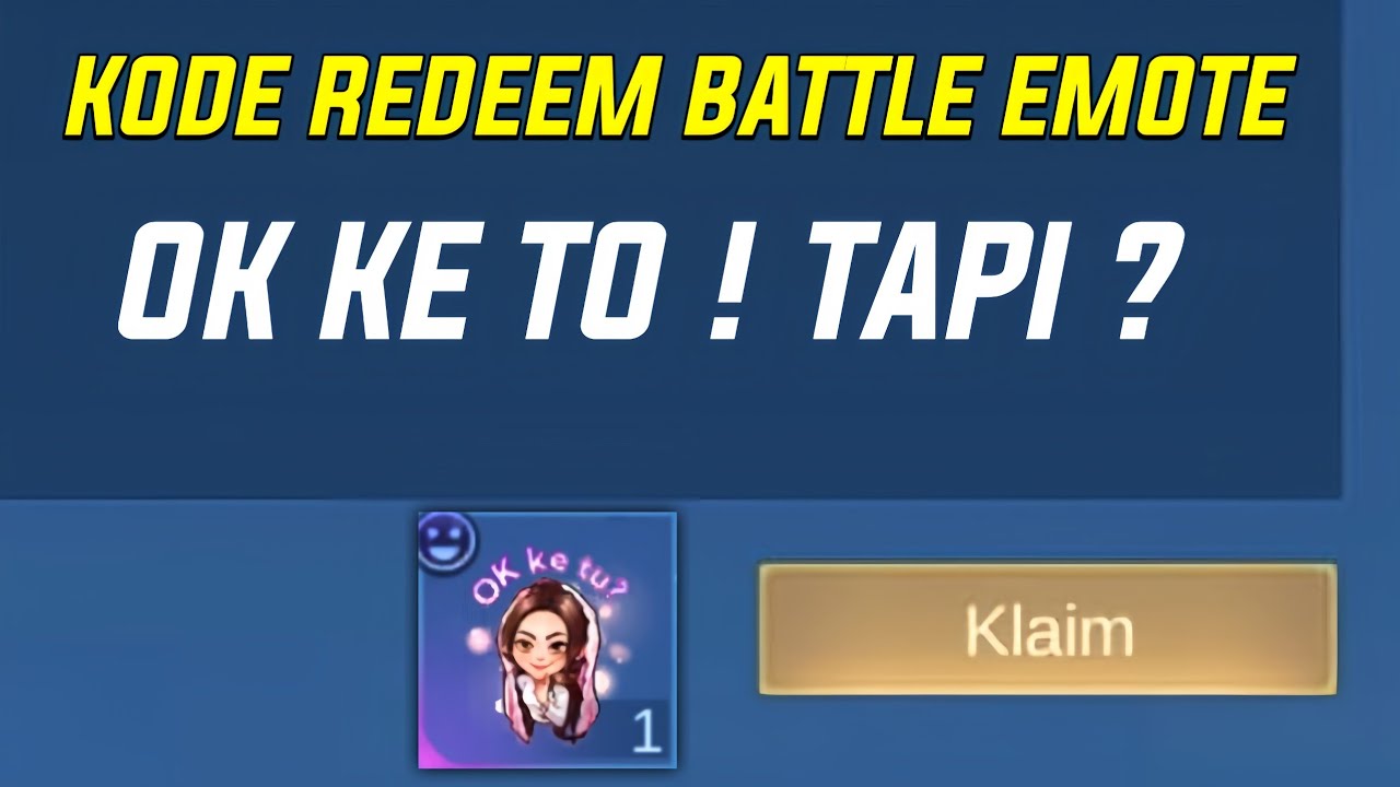 KODE REDEEM BATTLE EMOTE OK KE TO MALAYSIA ! TAPI GINI MLBB