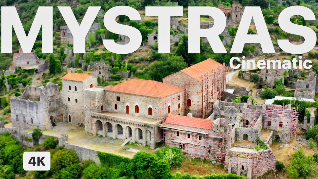 MYSTRAS CASTLE CITY Cinematic Aerial 4K