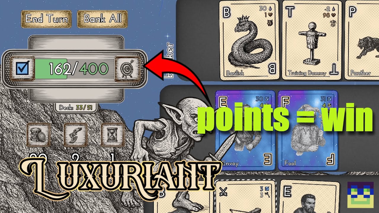 ROYAL STRATEGY DECKBUILDER! SCORE POINTS TO WIN! (Luxuriant)