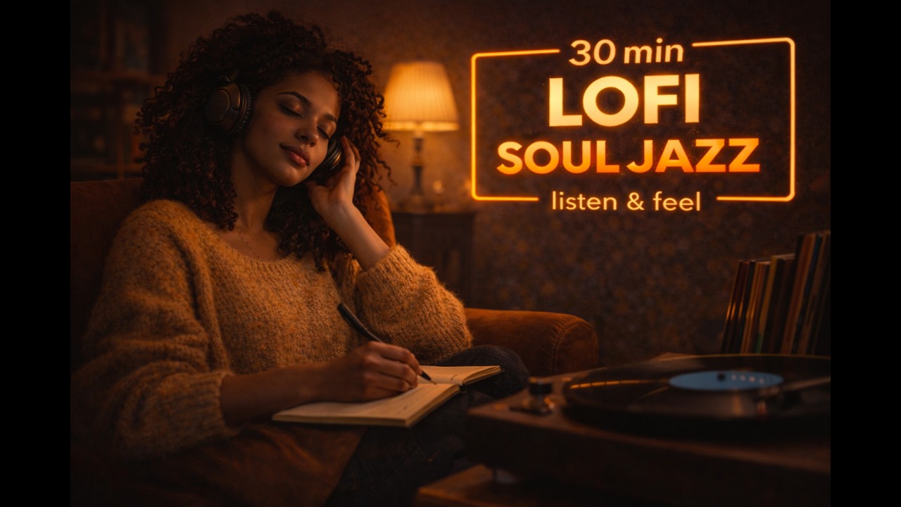 Lofi Soul Jazz • Neon Rooftop Night Ambience | 30 Min Session / AJV-Studio