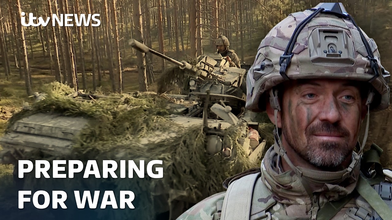 The British troops preparing for war on the Russian border | ITV News