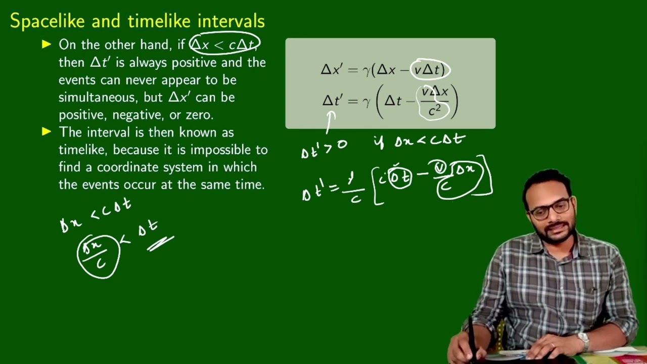 Spacelike and Timelike Intervals