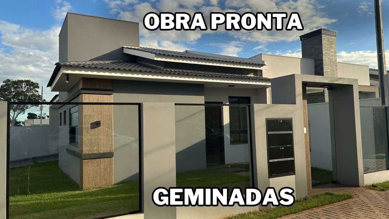 Tour nas 2 CASAS prontas | Terreno de Esquina 16x17 | Geminadas de 75m² e 78m²