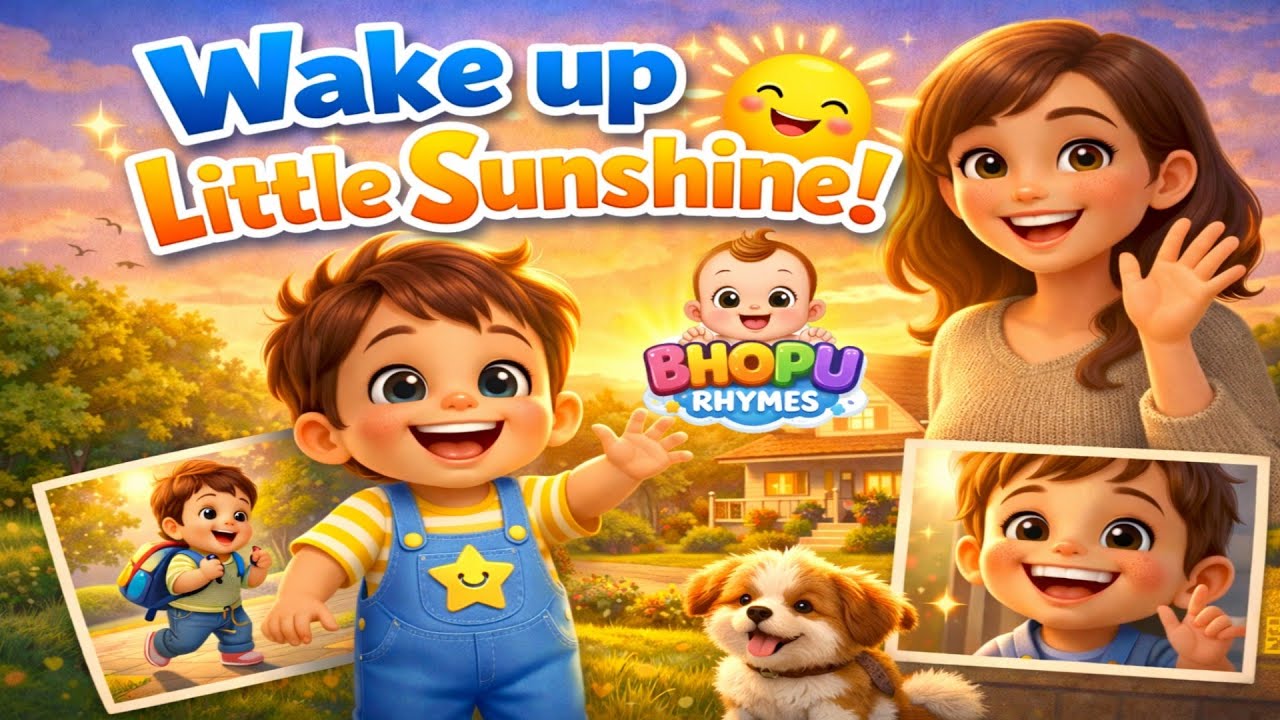 Wake Up Little Sunshine! ☀️ | Baby Rhyme🎵 | #kids #nurseryrhymes #babysongs #cutebaby  #cute #shorts