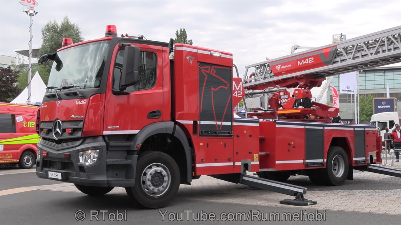Turkish Fire Dept. 42m ladder truck – Mercedes Actros/ Volkan - exterior&interior - Interschutz 2022
