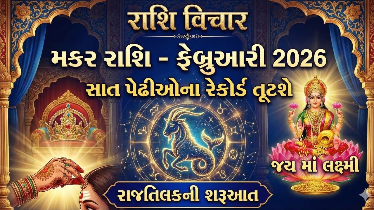મકર રાશિ-ફેબ્રુઆરી 2026-સાત પેઢીઓના રેકોર્ડ તૂટશે #makarrashi #makar #rashibhavishya #rashifal