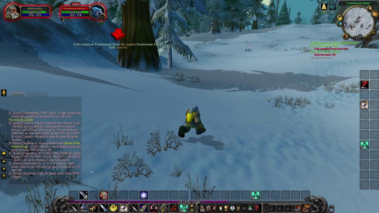 WoW Vanilla Warmane Dwarf Hunter Level 8