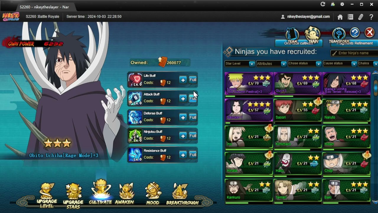 Naruto Online Spending 24k in Konoha Great Tree on 35k Fuku