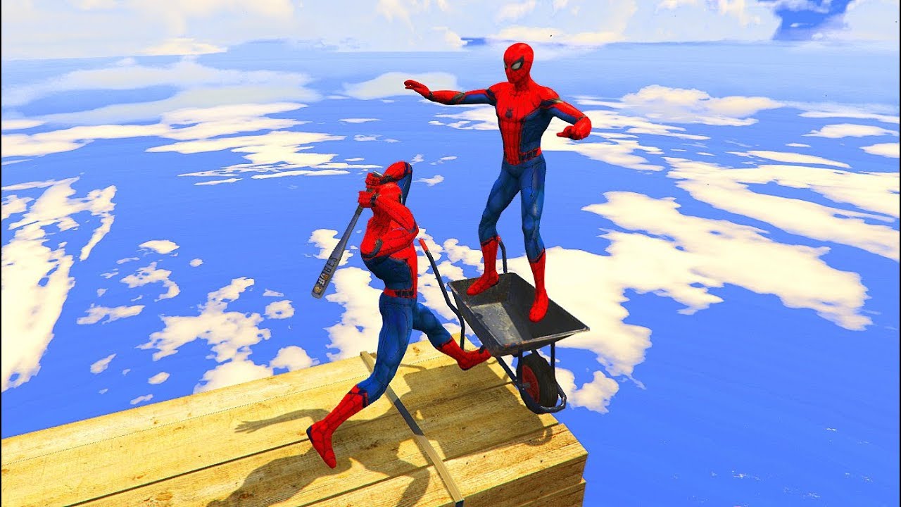 GTA 5 Water Ragdolls SPIDERMAN EPIC (Euphoria Physics, Funny Moments)जीटीए 5 स्पाइडर मैन उत्साह