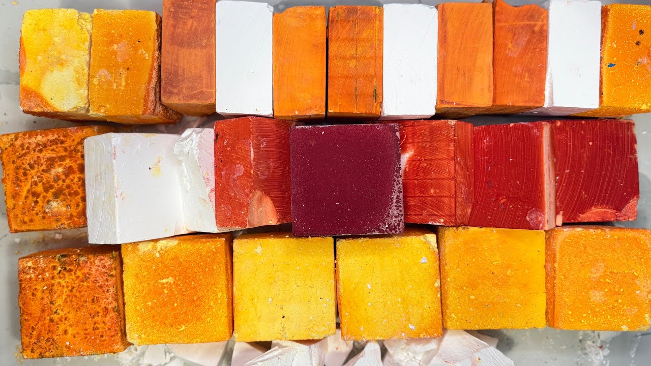 Red and Orange Gym chalk Farewell Crush | Gym chalk asmr | Oddly Satisfying | Read Description 