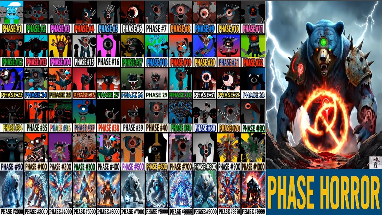 Incredibox Sprunki Mix All Phases: Phase 1-10 VS Phase 9999 VS Phase 99999 VS All Phase SKY HORROR