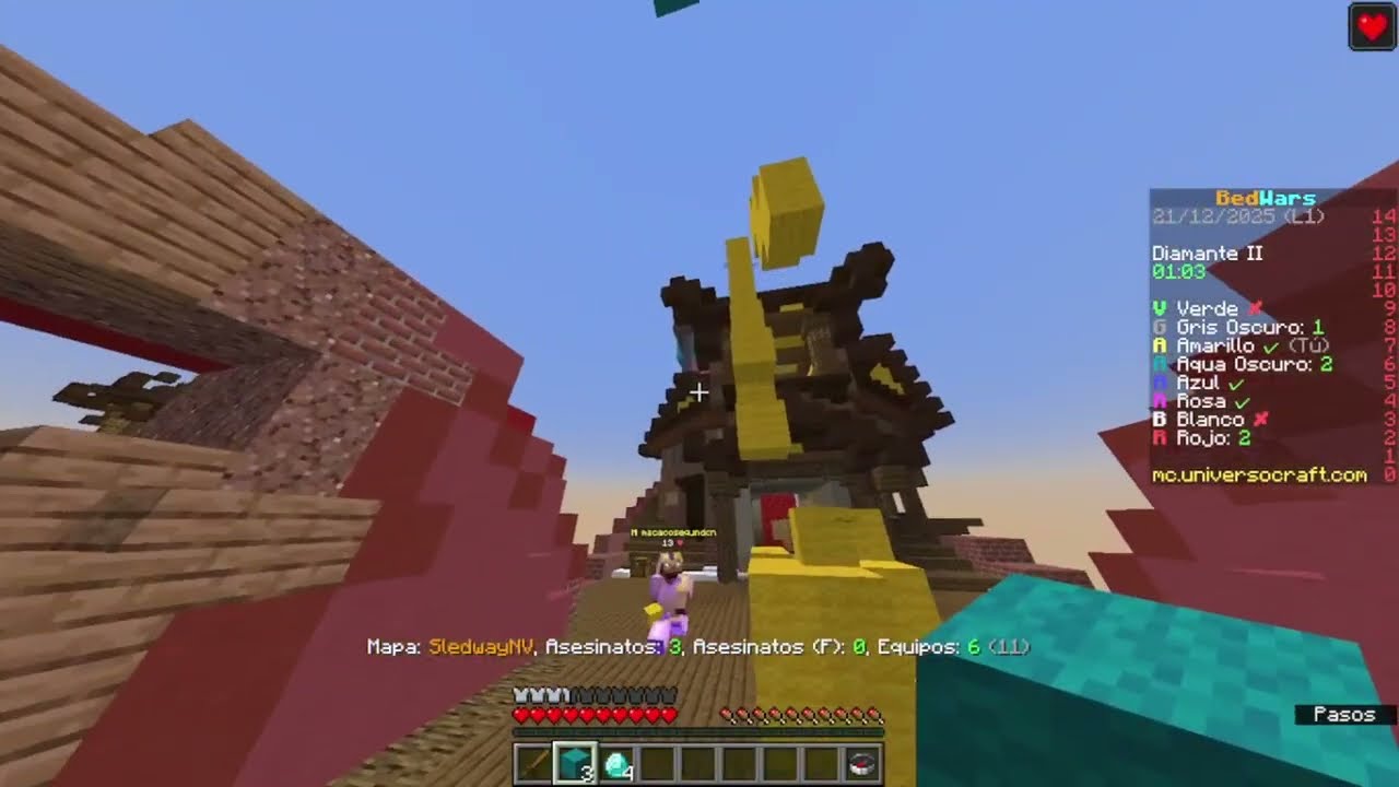 MINECRAFT UNIVERSOCRAFT BEDWARS GAMEPLAY 2025 (SIN COMENTARIOS)