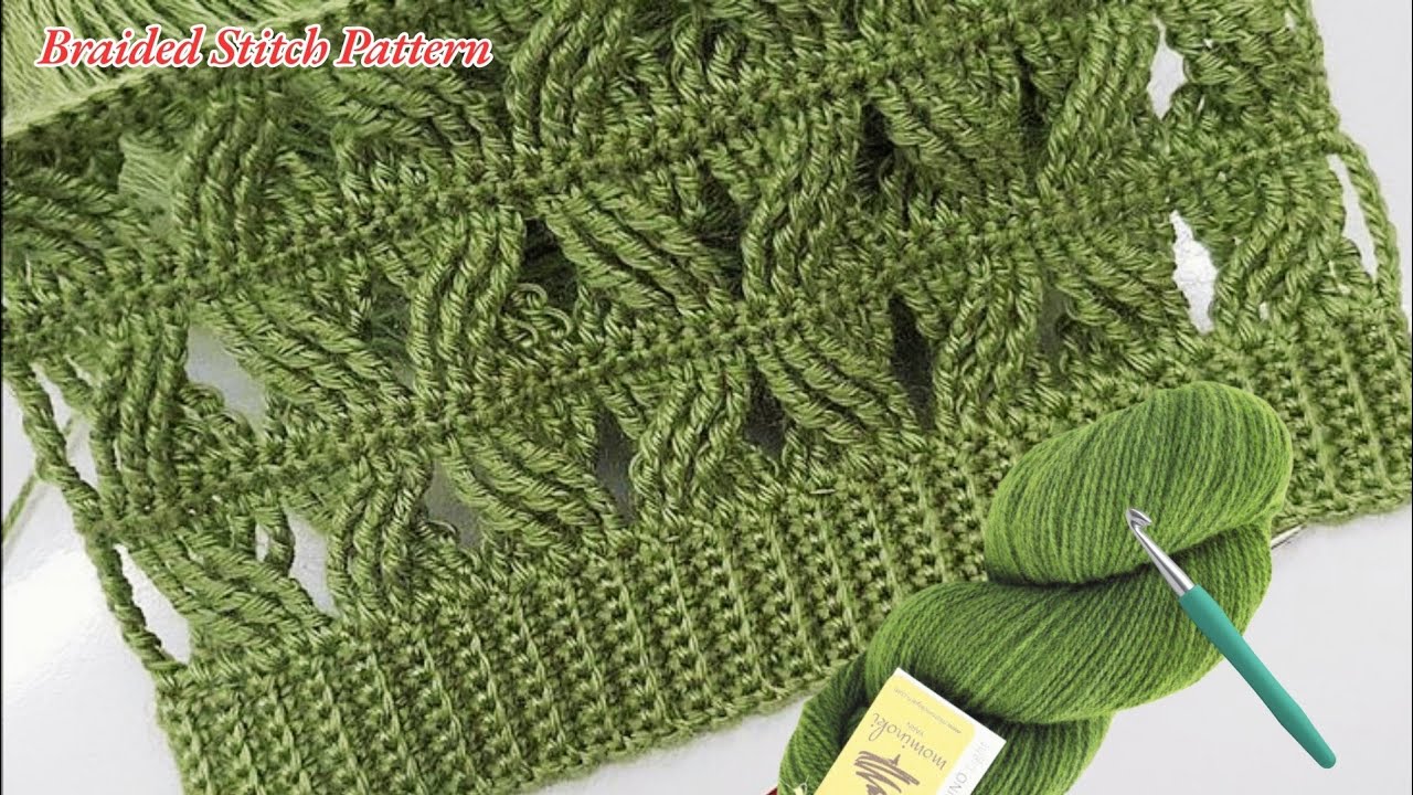Easy Crochet Braided Stitch Pattern Tutorial