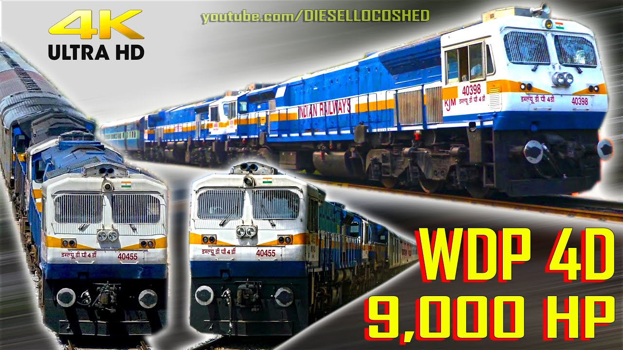 WDP 4D MULTIPLE UNIT (TWINS) powering Trains !! THE WHITE LORD !!  9,000 HP | Indian Railways