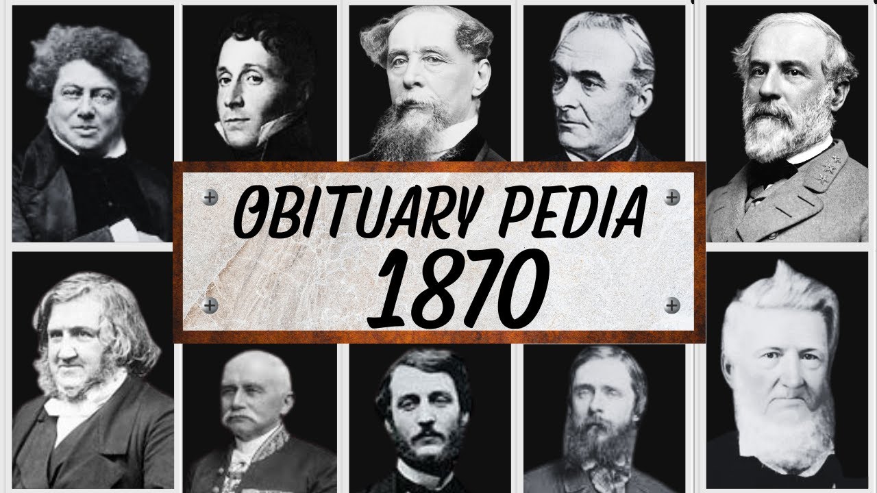 Знаменитые люди, которых мы потеряли в 1870 году &mdash; Некролог 1870 года
